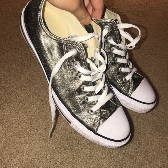 CONVERSE ALL STAR OX OMBRE METALLIC - GREY: Size 9 - Picture 5 of 6